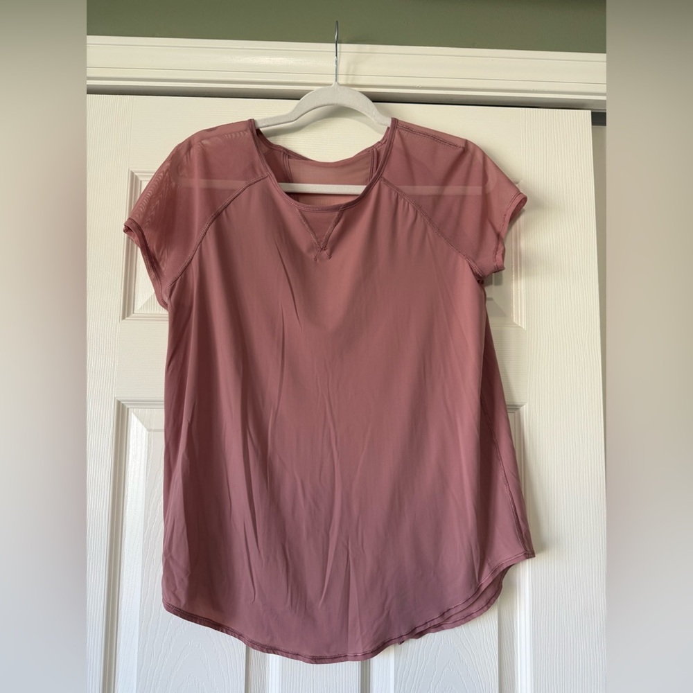 Lululemon short sleeve with mesh - Women's Pink Top